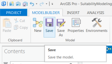 Saving the ModelBuilder model