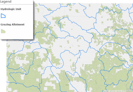 Grazing allotments and hydrologic basin boundaries