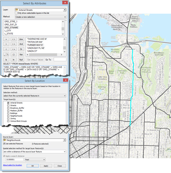 Selecting the third bike lane