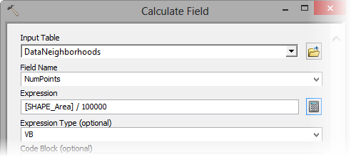 Calculate Field parameters