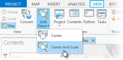 Linking map views