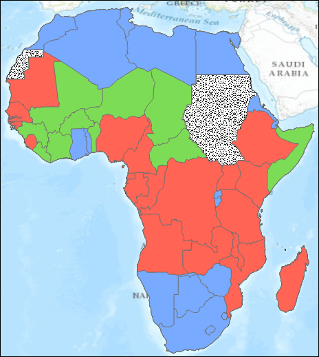 Groups based on literacy and adolescent birth rates