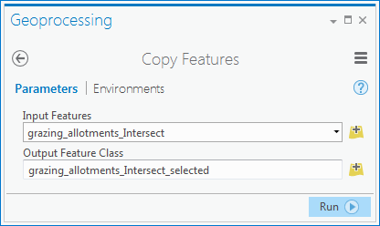 Create a layer from the selected features