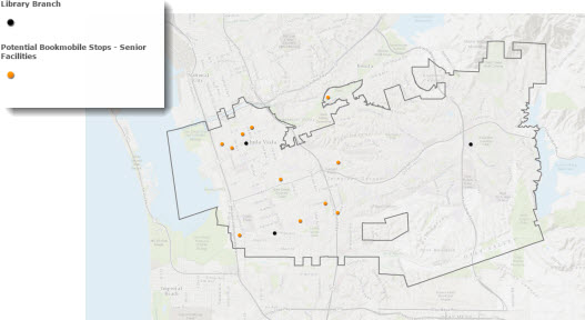 The library branches and senior facilities in the city