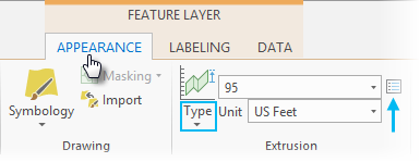 Extrude options