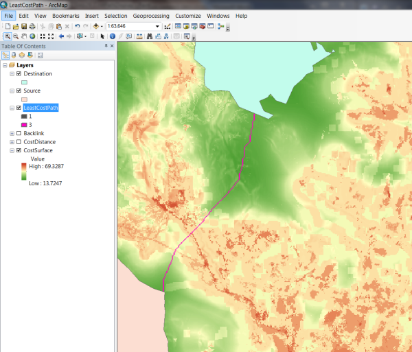 arcmap cost