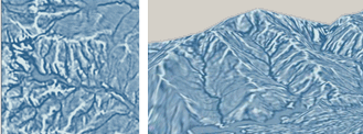 Curvature raster derived from elevation