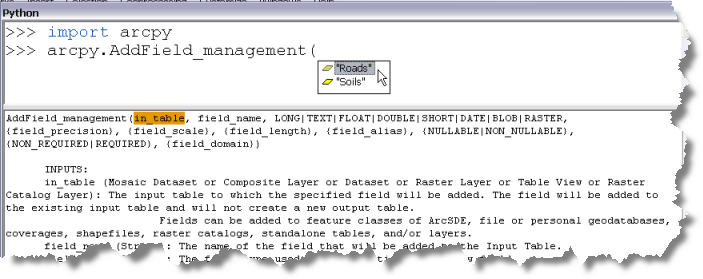 arcmap python