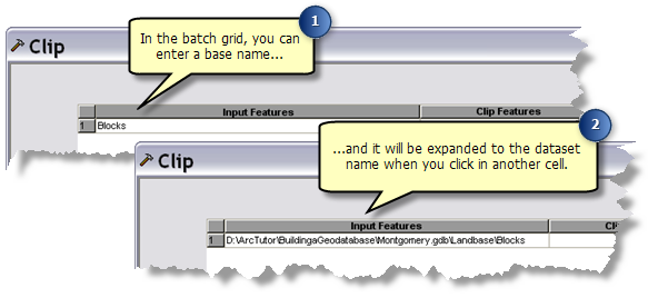 Using current workspace with the batch grid