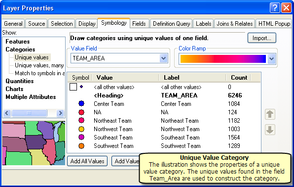 how to change color of symbols on arcgis 10.6