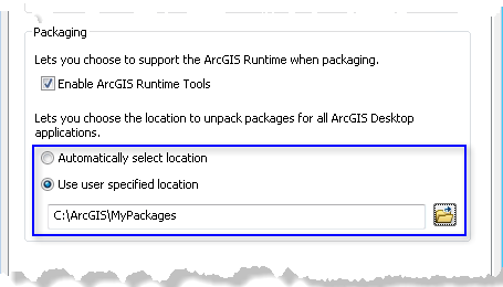 Changing the unpack location for all package types