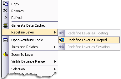 Redefine data as a draped layer in ArcGlobe