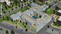 CityEngine Web Viewer displaying 3D building interior layouts