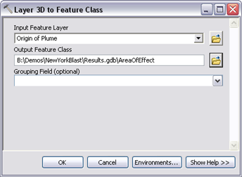 The Layer 3D to Feature Class geoprocessing tool converting a 3D symbol into a multipatch feature.