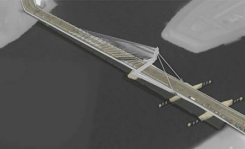 CityEngine Web Viewer used for a proposed bridge visualization