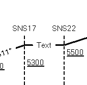 Example of a text element related to a flight path