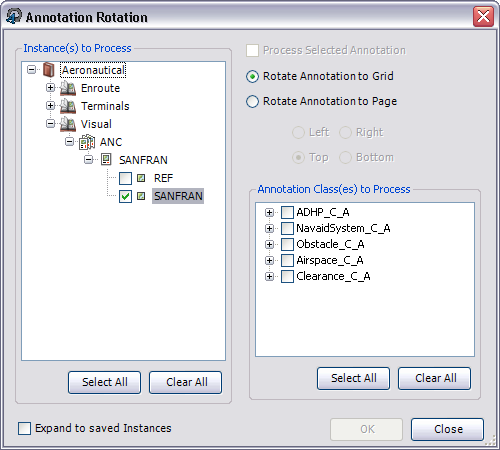 Annotation Rotation dialog box)