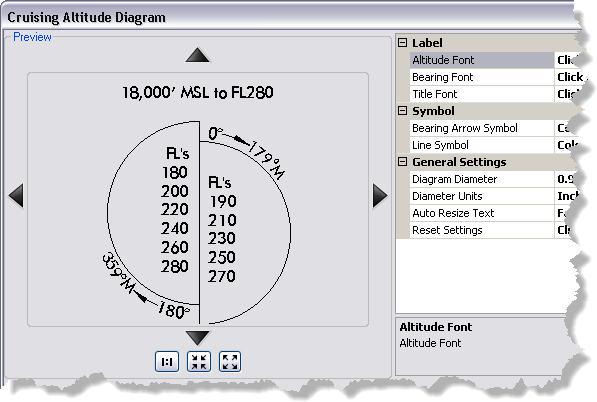 Cruising Altitude Diagram dialog box