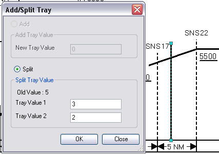 Type split tray values