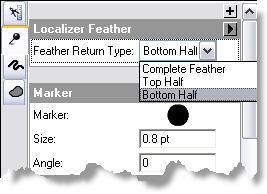 Feather Return Type drop-down