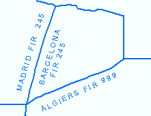 Airspace lines created from the airspaces with coincident edges