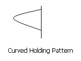 Curved holding pattern