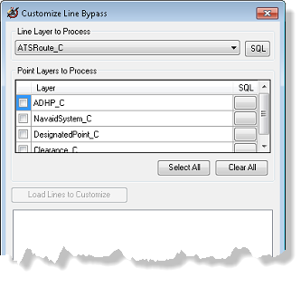 Customize Line Bypass dialog box