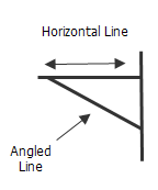 Angled line along horizontal holding pattern