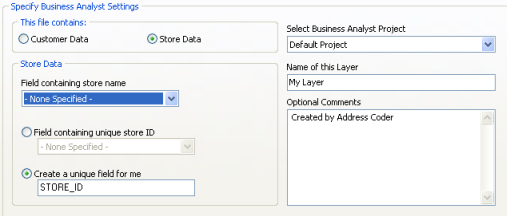 Specify Business Analyst Settings