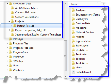 Business Analyst Repository in Windows Explorer