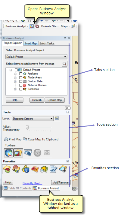 Business Analyst window