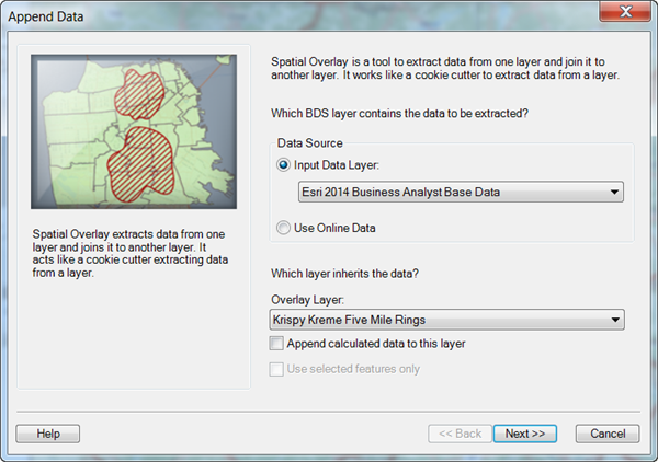 Append Data (Spatial Overlay)