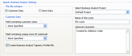 Specify Business Analyst settings