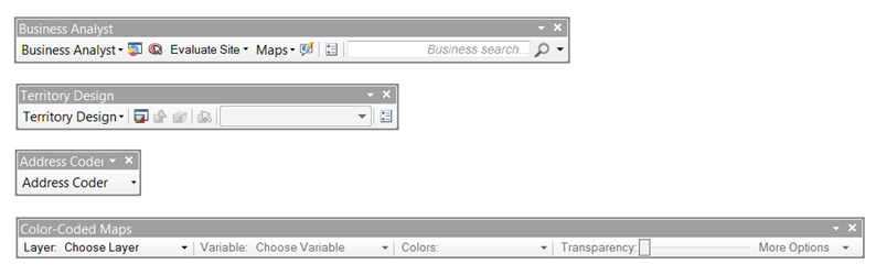 Business Analyst toolbars