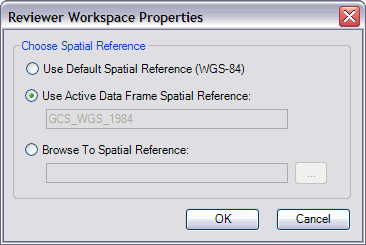 Reviewer Workspace Properties dialog box