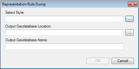 Representation Rule Dump dialog box