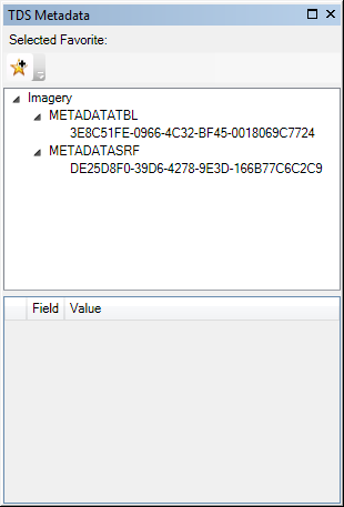 TDS Metadata window