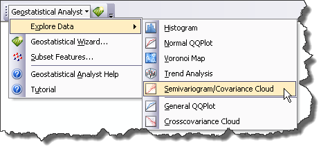 Semivariogram/Covariance Cloud on the Explore Data menu