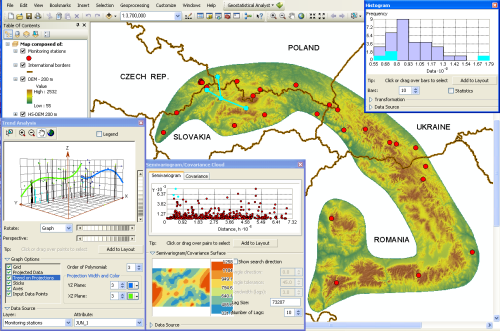 Application of Geostatistical Analyst for the Carpathian Mountains