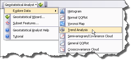 Trend Analysis on the Explore Data menu