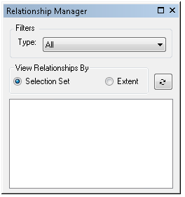 Default view of the Relationship Manager window