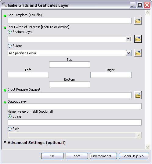 Make Grids and Graticules Layer dialog box