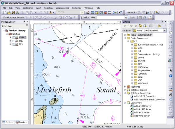 ArcMap with the Catalog window