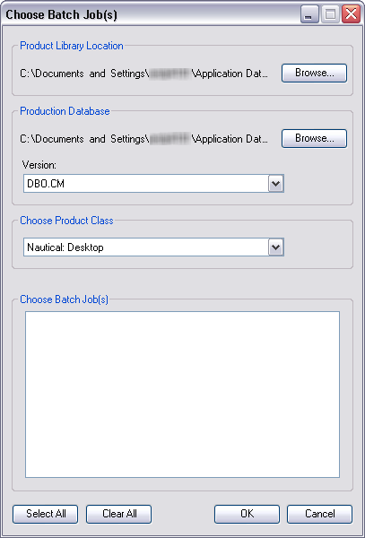 Choose Batch Job(s) dialog box