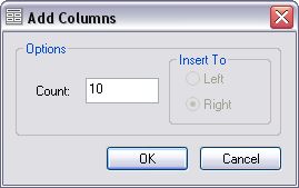 Add Columns dialog box