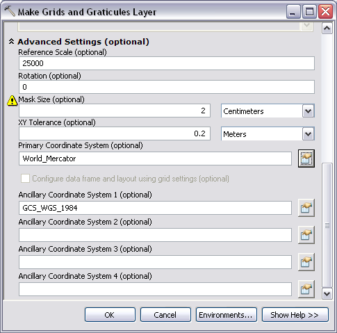 Make Grids and Graticules Layer dialog box—Advanced Settings