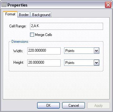 Properties dialog box