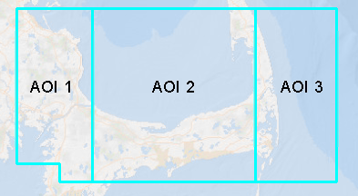 Example of three AOIs