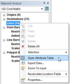 Opening the Lines table