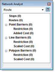 The Network Analyst window with empty classes